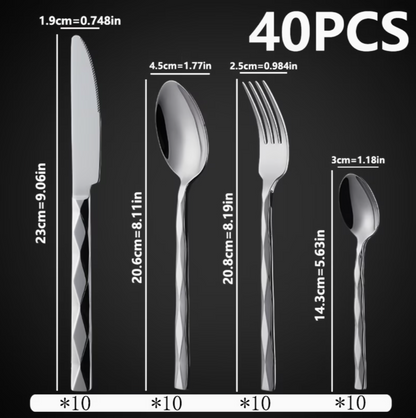 Cutlery Set Matte Black (20pcs) | Kitchen Collection | Aroselle