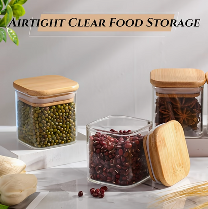 Spice Jars With Bamboo Lid | Kitchen Collection | Aroselle