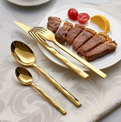 Golden Cutlery Set (20pcs) | Kitchen Collection | Aroselle