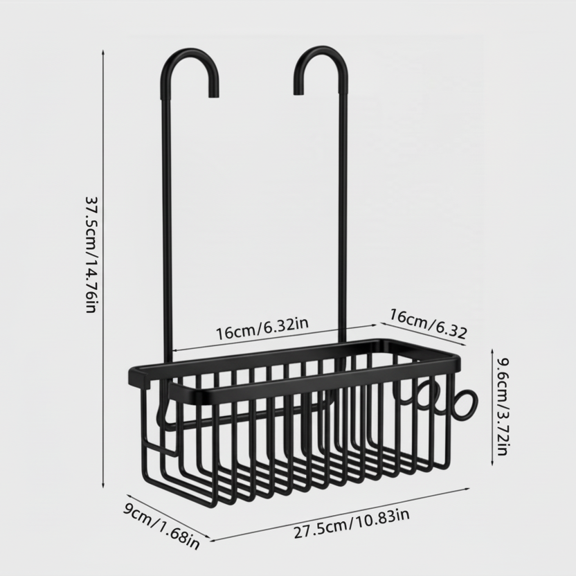 Adjustable Hanging Shower Caddy | Bathroom Collection | Aroselle