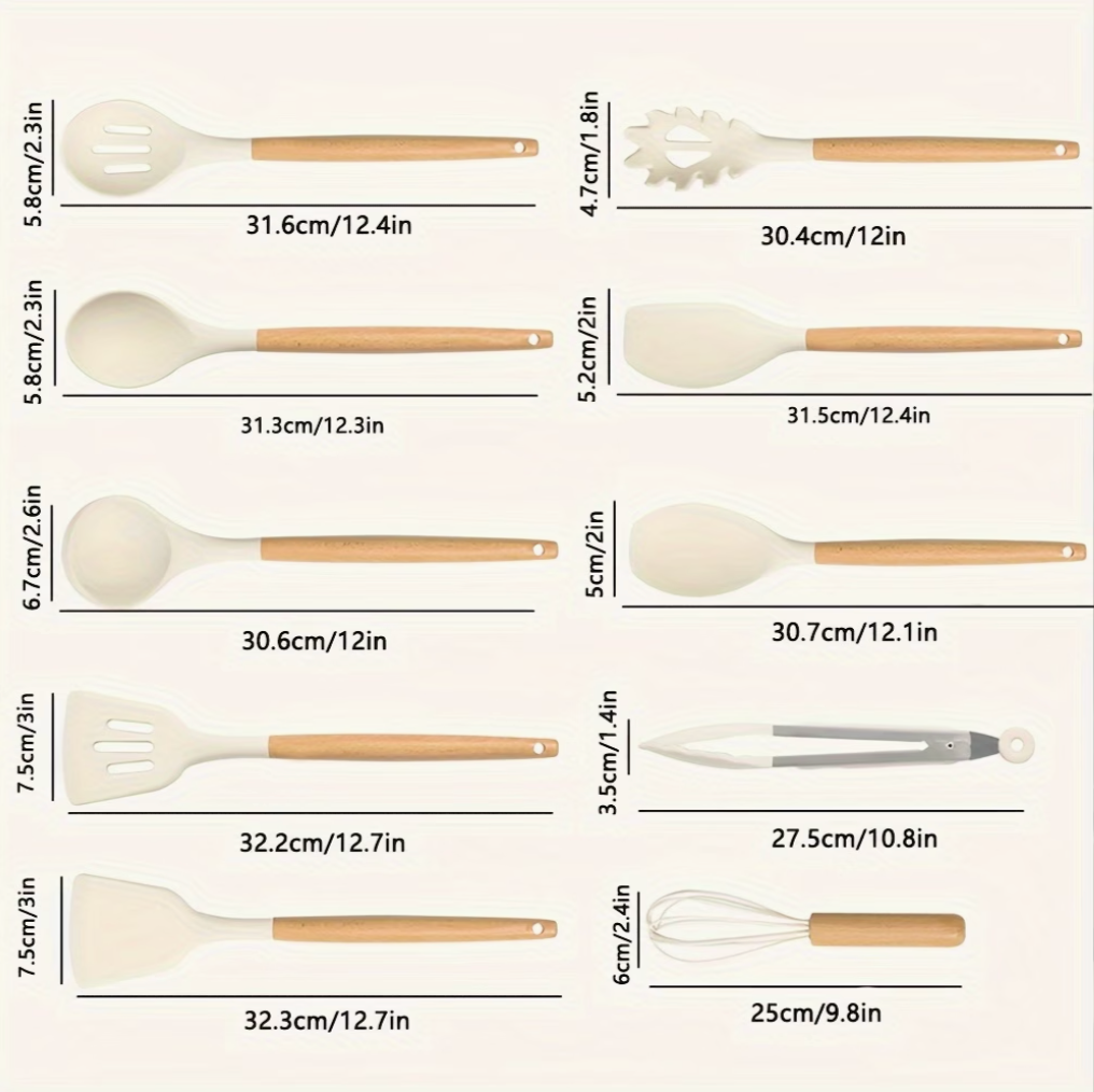 Silicone Kitchen Utensils Set | Kitchen Collection | Aroselle