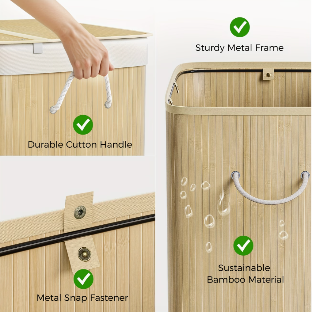 Laundry Basket With Lid | Bathroom Collection | Aroselle