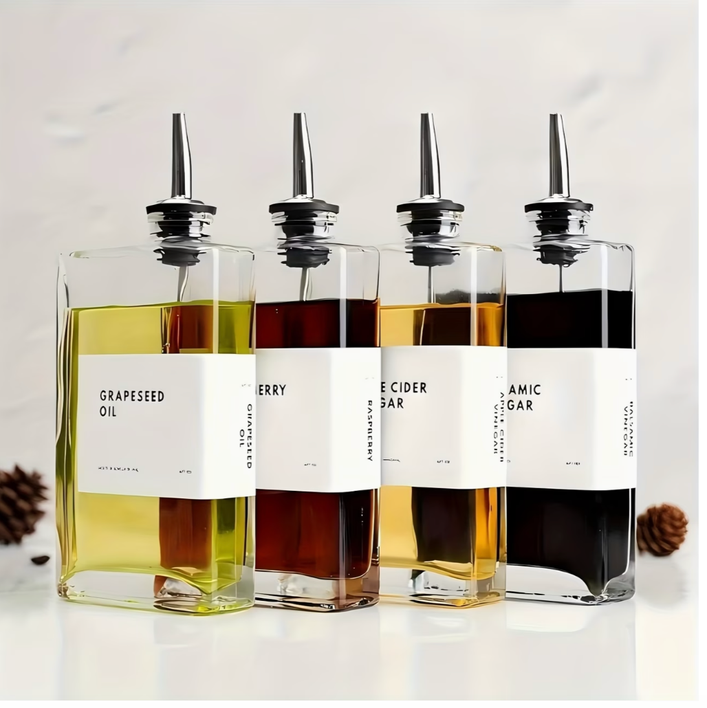 Glass Oil Dispenser Bottle (2PCS) | Kitchen Collection | Aroselle