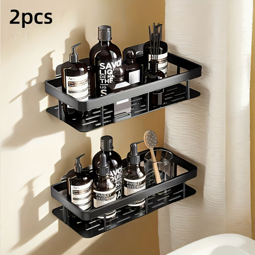 Black Bathroom Caddies (2pcs) | Bathroom Collection | Aroselle