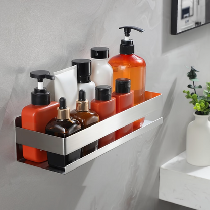 No Drill Shower Caddy Silver (2-pack) | Bathroom Collection | Aroselle