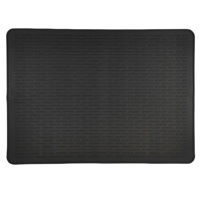 Silicone Induction Cooktop Mat, Heat-Resistant Non-Slip Kitchen Protector in Black and Grey, 71x50cm or 76x53cm