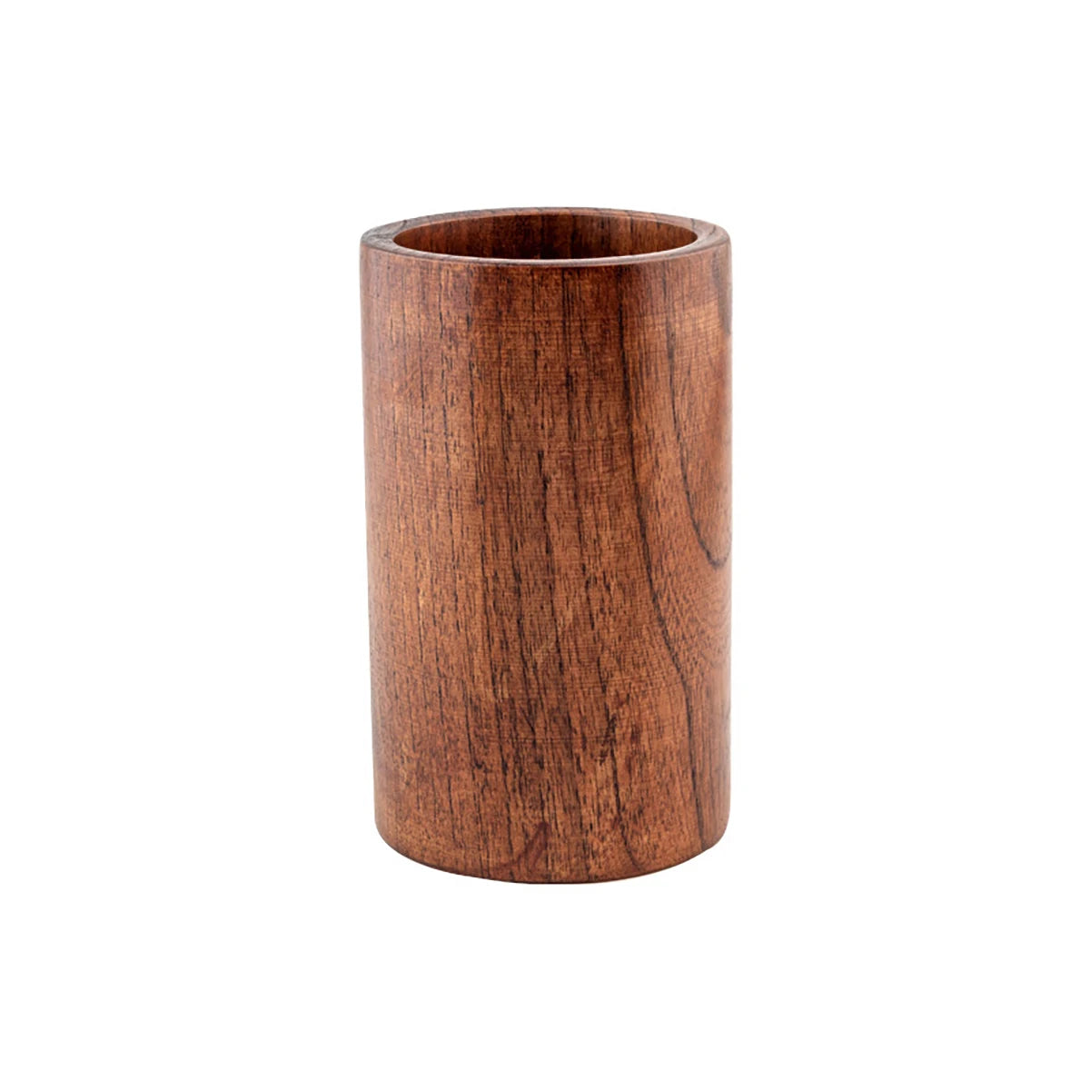 Wooden kitchen utensil set for cooking includes multiple spatula, spoon, fork, stirring utensils and salad spoons with Storage Bucket 