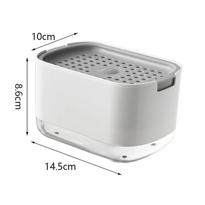 Automatic Soap Dispenser with Sponge Holder – Compact Kitchen and Bathroom Liquid Soap Dispenser in White or Black, 300ml Capacity 7