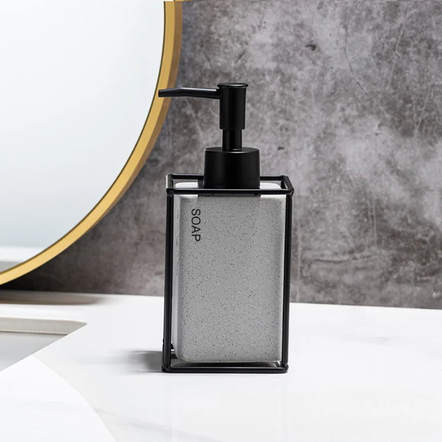 Ceramic Soap Dispenser Set 330ml for Kitchen and Bathroom, Refillable Hand Soap Pump with Durable Design 11