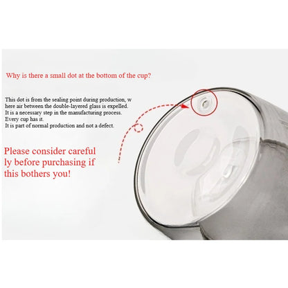 Double Wall Borosilicate Glass Coffee Mug with Handle - Heat Resistant, 250ml to 450ml Sizes 5