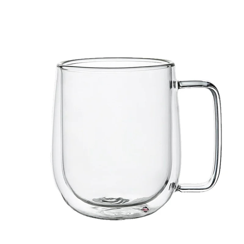 Double Wall Borosilicate Glass Coffee Mug with Handle - Heat Resistant, 250ml to 450ml Sizes 6