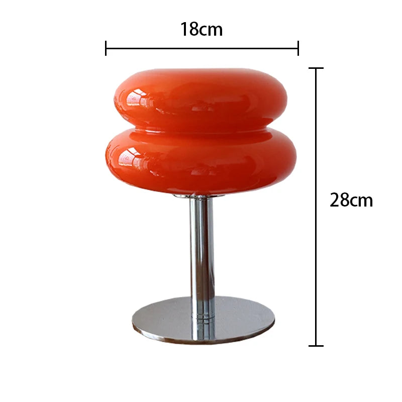 Macaron Glass Table Lamp with Trichromatic Dimming – 28cm Height, Eye Protection Bedside Table Lamp for Bedroom Decor 5