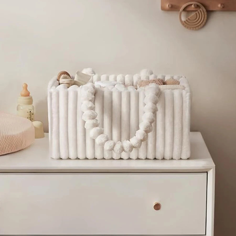 Plush Baby Storage Basket - Nursery room