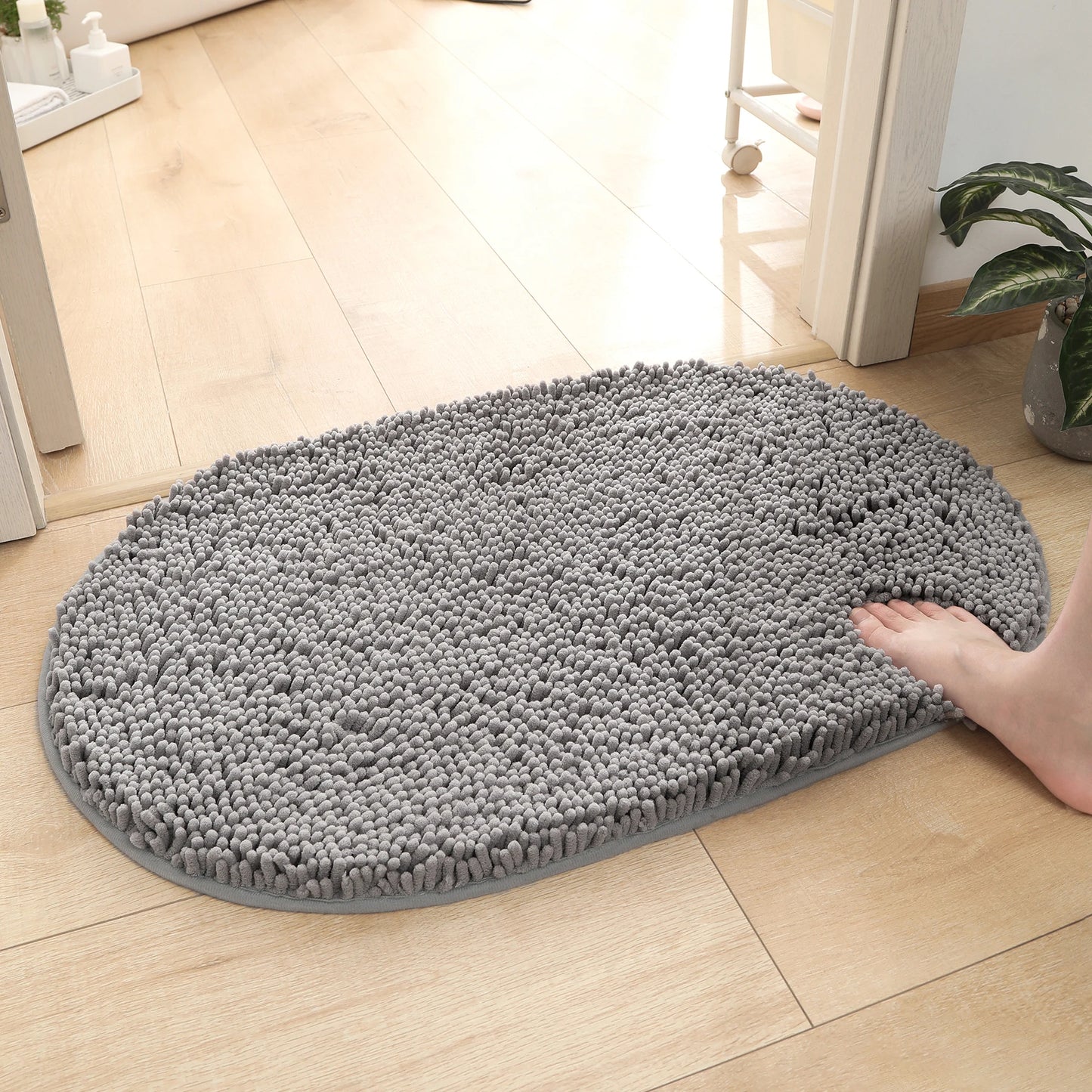 Super Soft Oval Shape Bath Mat | Bathroom Collection | Aroselle