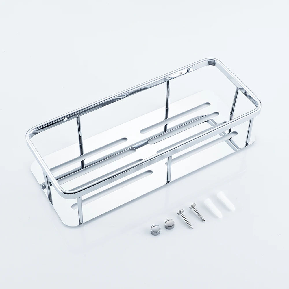 Stainless Steel Wall-Mounted Shower Shelf | Bathroom Collection | Aroselle