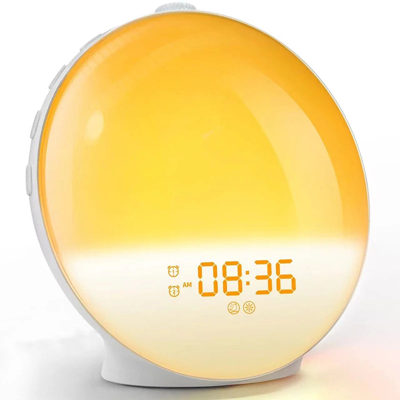 Digital Wake Up Light Alarm Clock with FM Radio