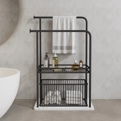 Luxury Iron Marble Towel Rack