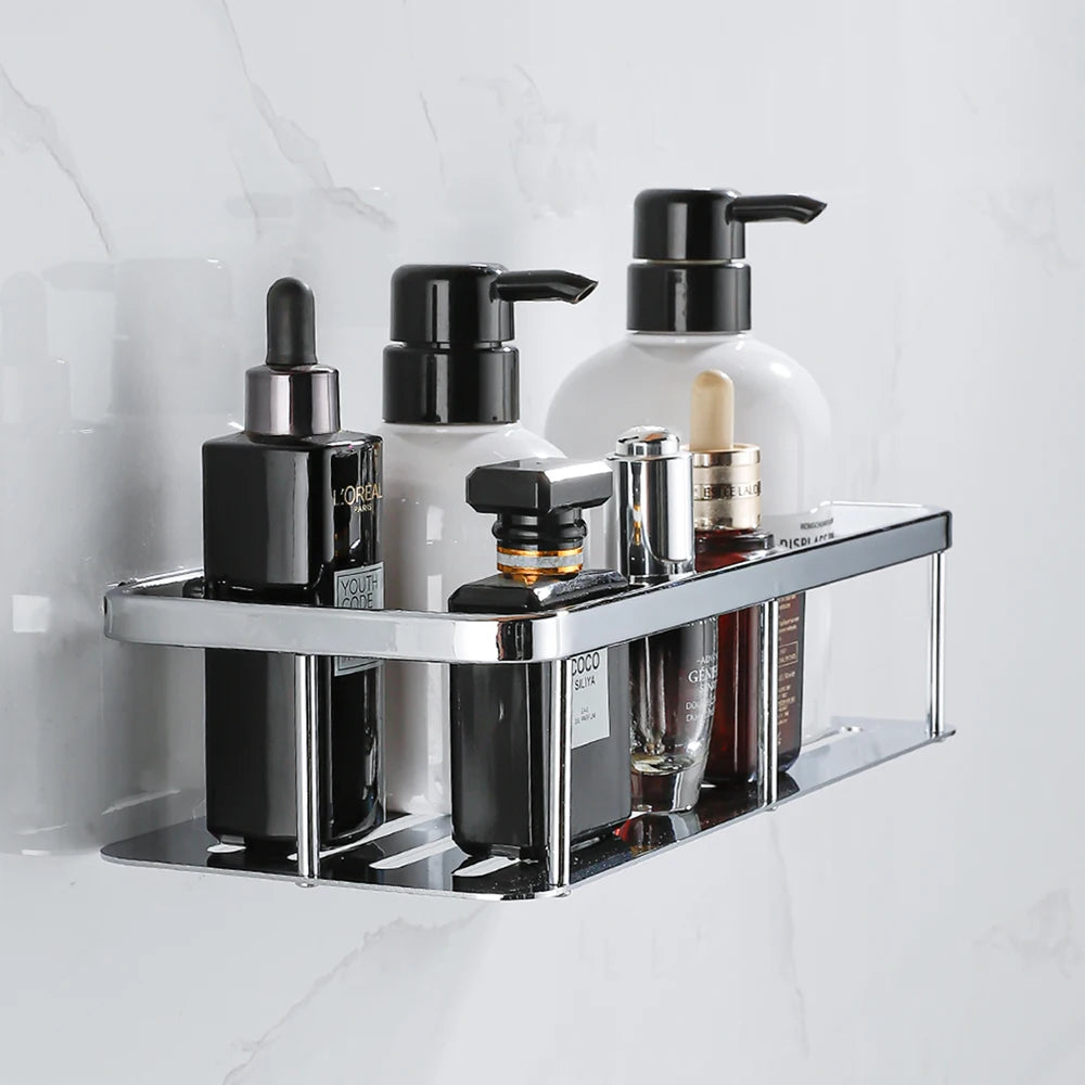 Stainless Steel Wall-Mounted Shower Shelf | Bathroom Collection | Aroselle