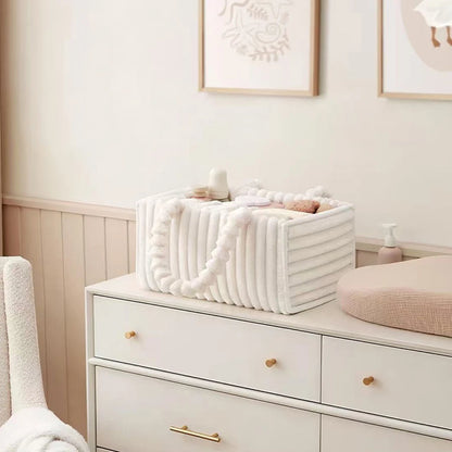 Plush Baby Storage Basket - Nursery room