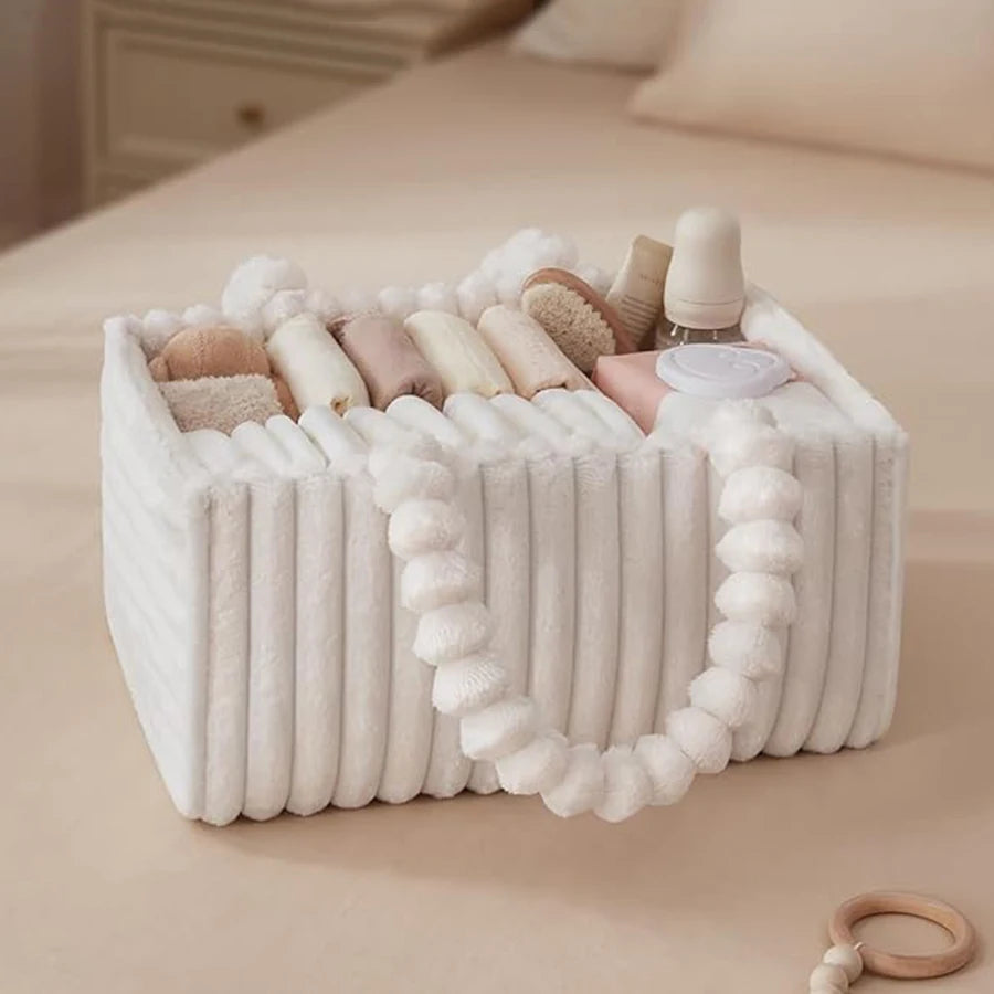 Plush Baby Storage Basket - Nursery room