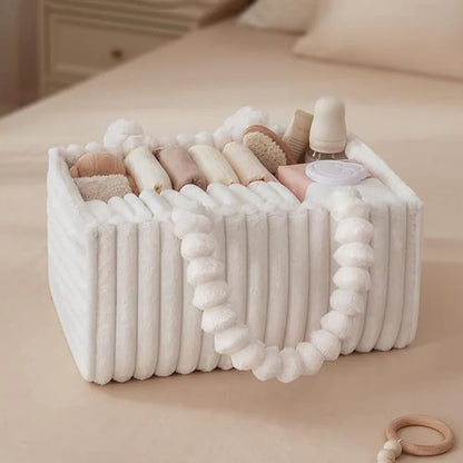 Plush Baby Storage Basket - Nursery room