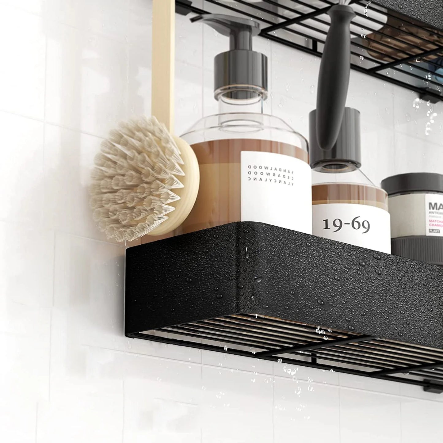 2-Pack Shower Caddy Matte Black