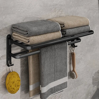 Wall-Mounted Folding Towel Holder