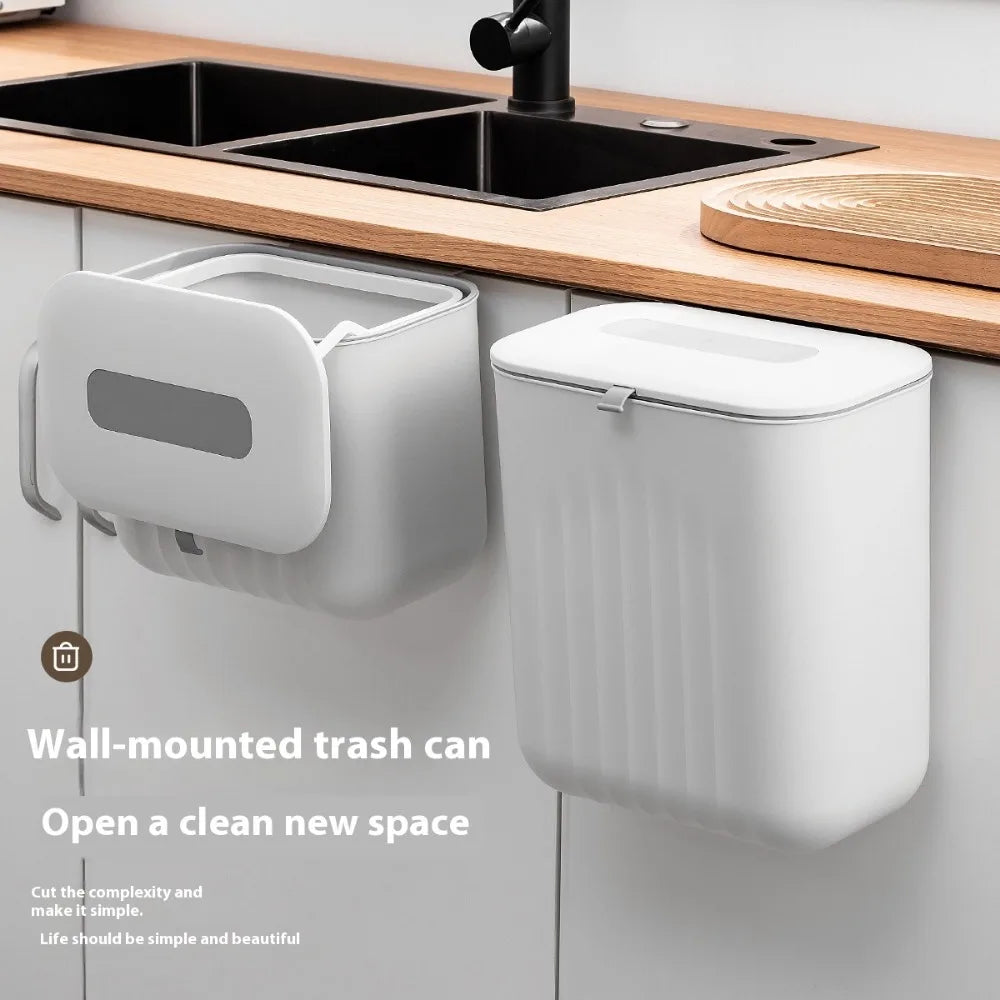 Wall-Mounted Food Trash Bin - Kitchen