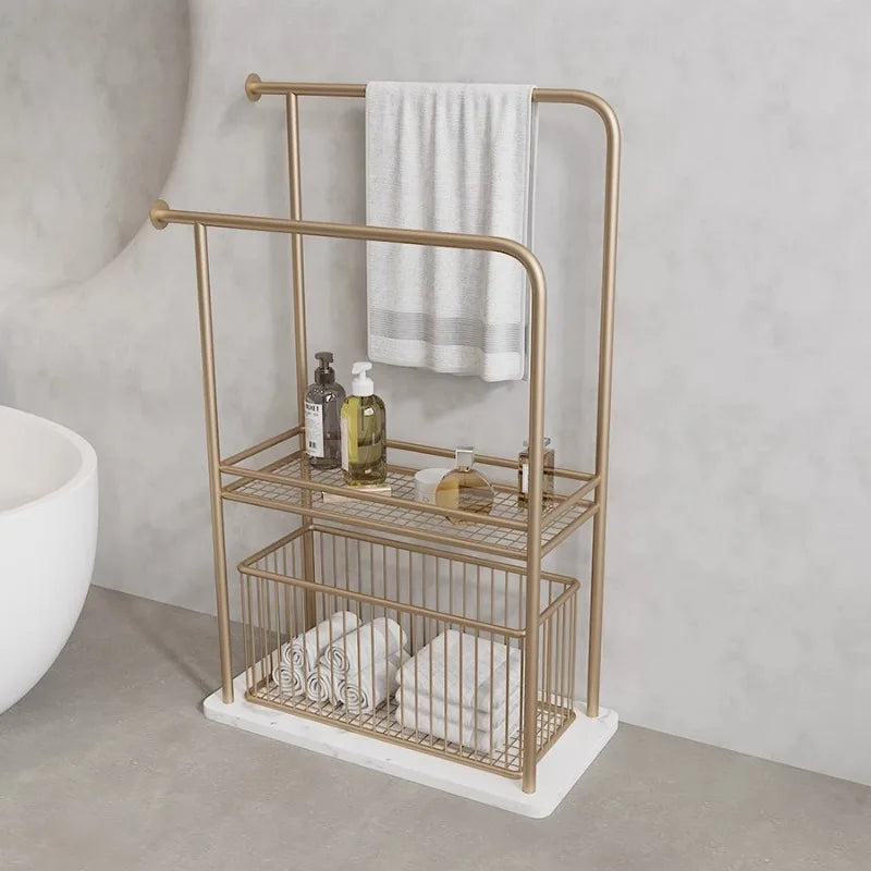Luxury Iron Marble Towel Rack