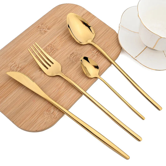 Gold Dinnerware Set (24PCS) | Kitchen Collection | Aroselle