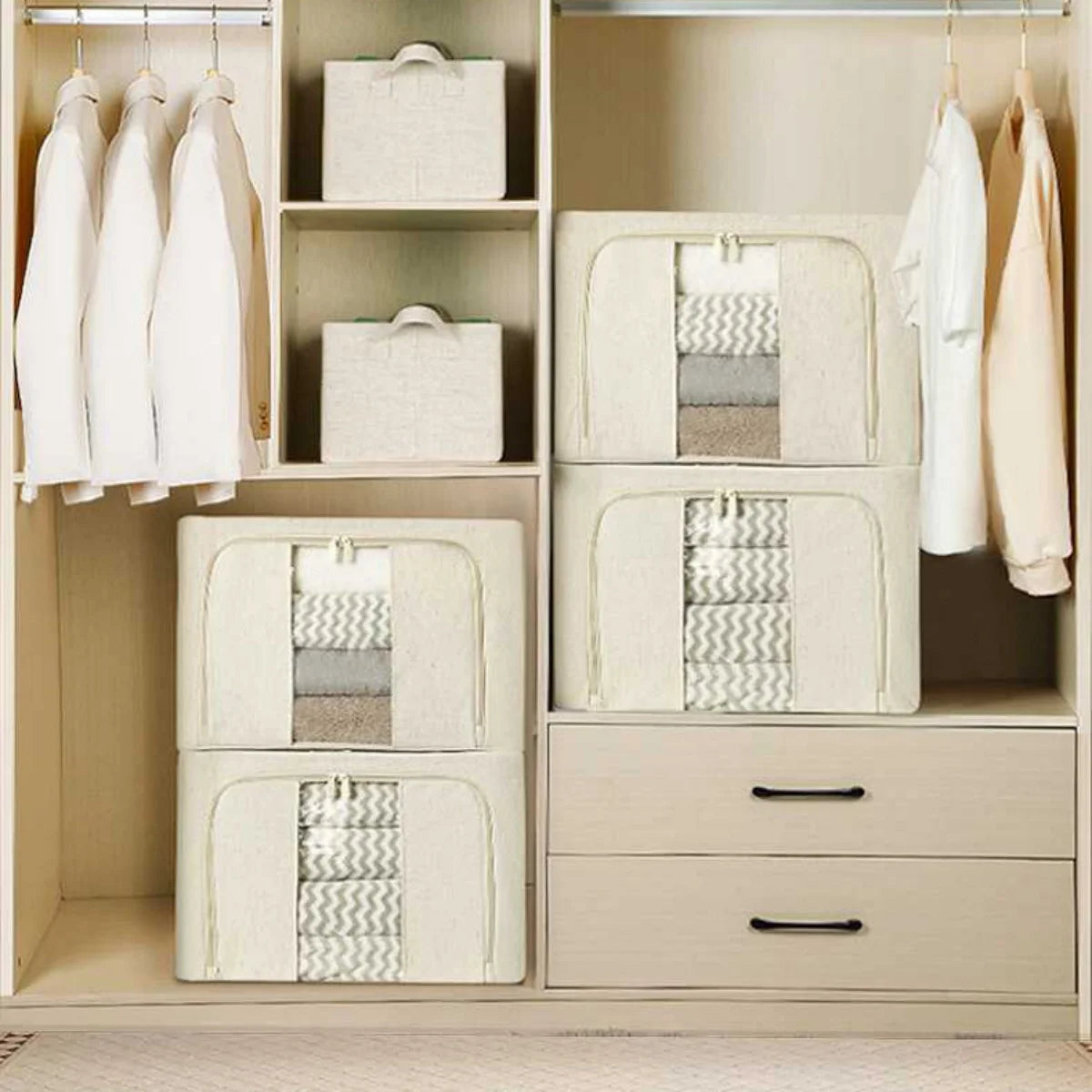 Wardrobe Closet Storage Box (set of 3)