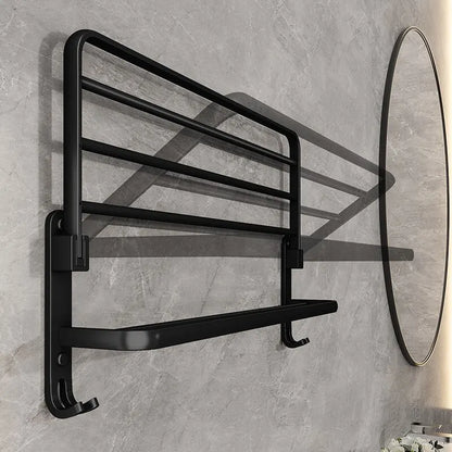 Wall-Mounted Folding Towel Holder