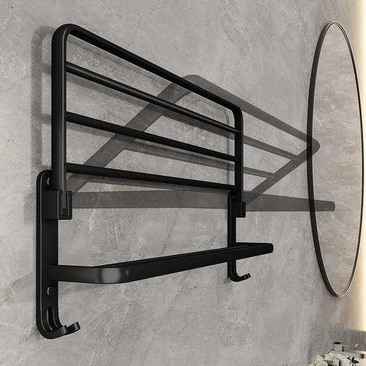 Wall-Mounted Folding Towel Holder