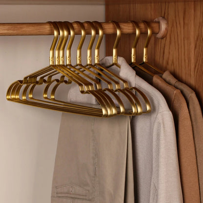 Clothing Hangers Gold (10PCS) | Storage Collection | Aroselle