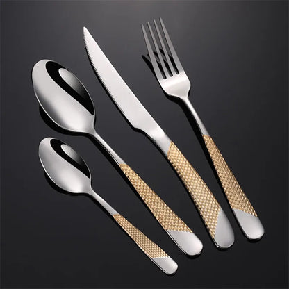 Diamond Handle Cutlery Set (4PCS) | Kitchen Collection | Aroselle