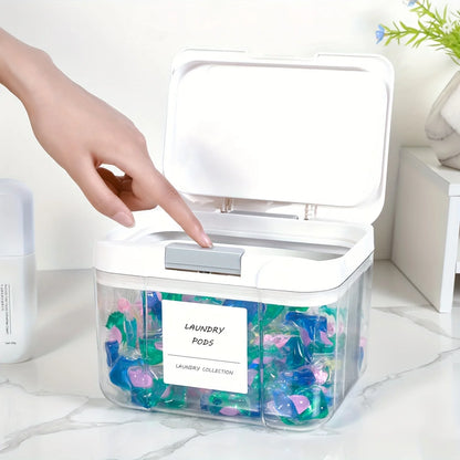 Laundry Pod Holder With Lid | Storage Collection | Aroselle