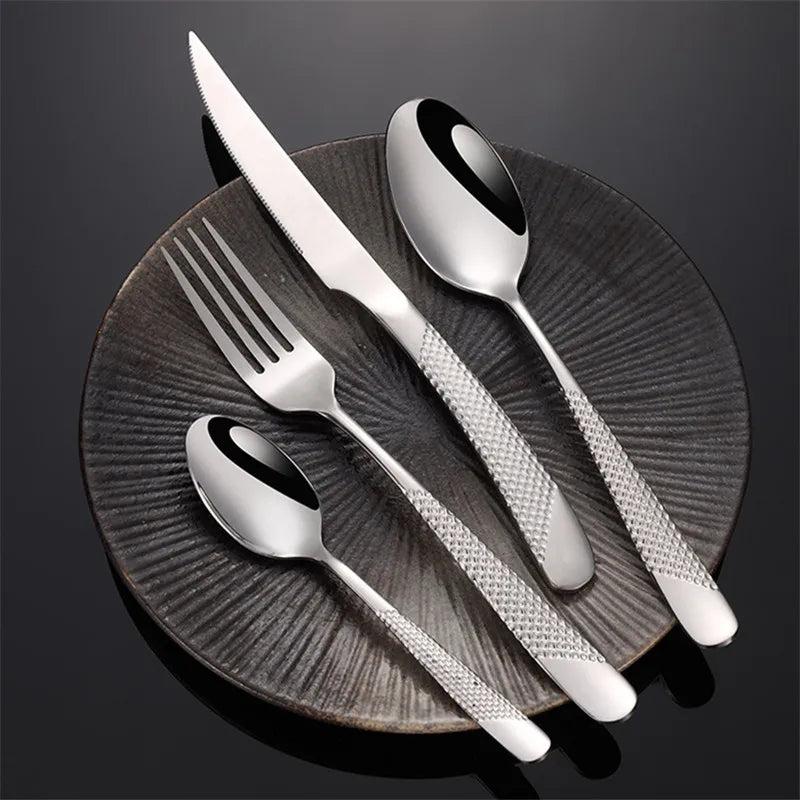 Diamond Handle Cutlery Set (4PCS) | Kitchen Collection | Aroselle