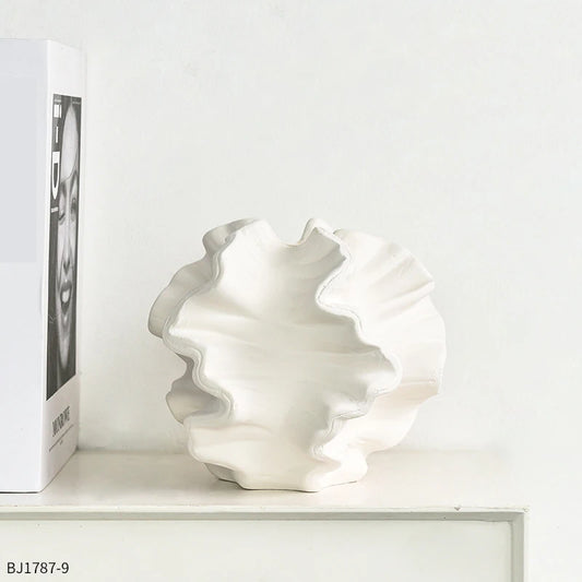 Ceramic Coral Vase - Minimalist Nordic Art Ornament