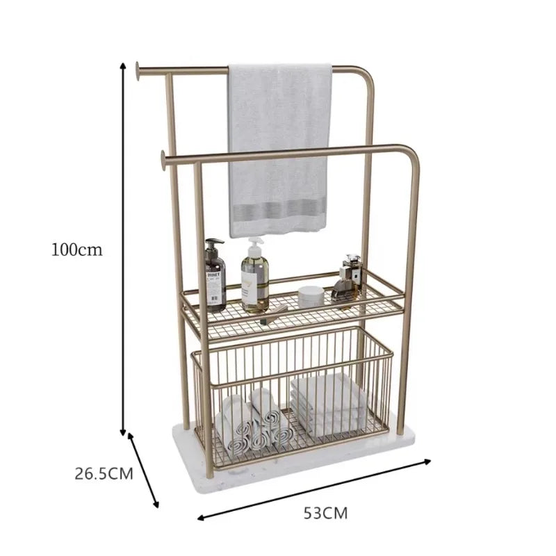 Luxury Iron Marble Towel Rack