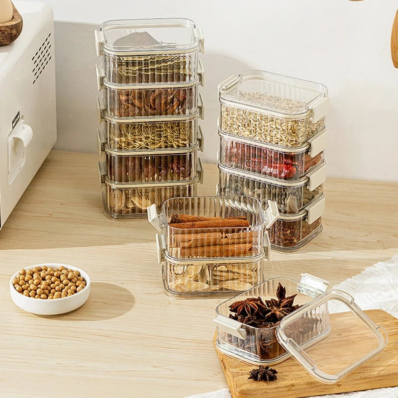 Stackable Herb Storage Containers Set
