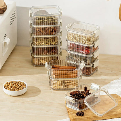 Stackable Herb Storage Containers Set