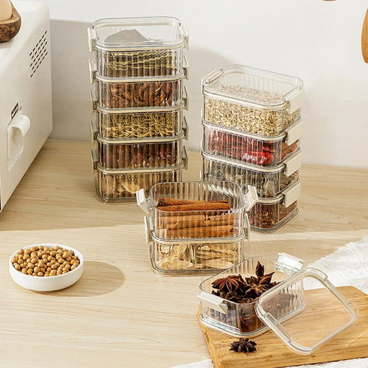 Stackable Herb Storage Containers Set