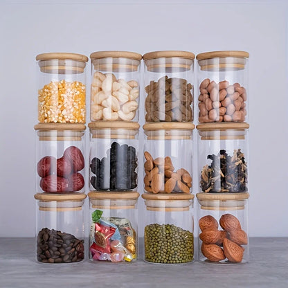 12-Pack Food Storage Glass Jars