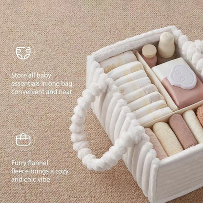 Plush Baby Storage Basket - Nursery room