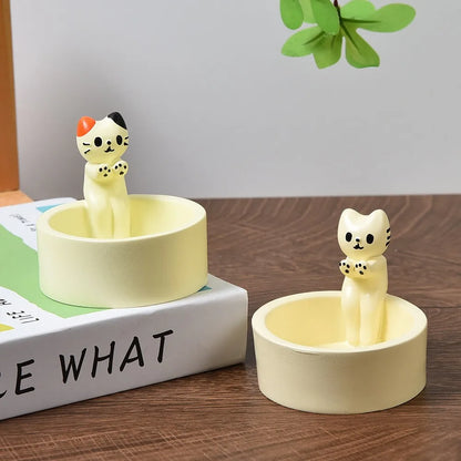 Cute Candle Holder With Cat