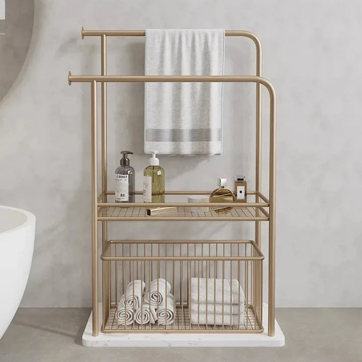 Luxury Iron Marble Towel Rack