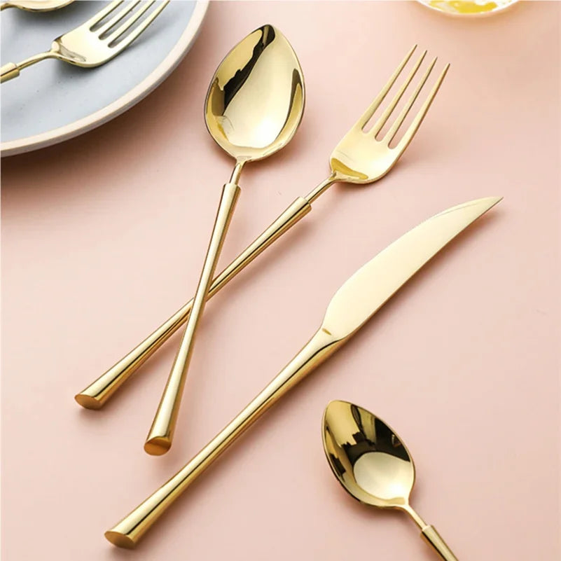 Golden Cutlery Set For One | Kitchen Collection | Aroselle