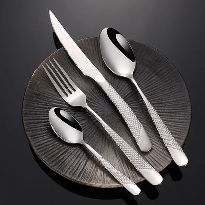 Diamond Handle Cutlery Set (4PCS) | Kitchen Collection | Aroselle