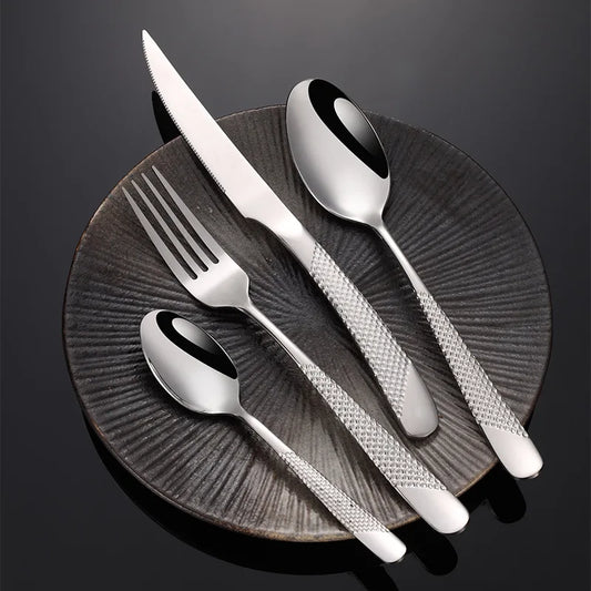 Diamond Handle Cutlery Set (4PCS) | Kitchen Collection | Aroselle
