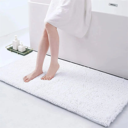 Ultra Soft, Non Slip and Quick Dry Chenille Bath Mat | Bathroom Collection | Aroselle